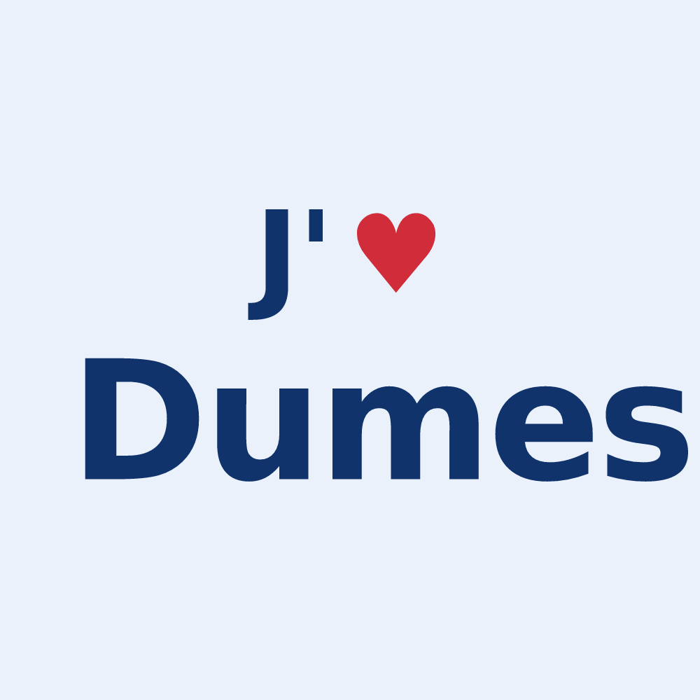 Sticker personnalisé Dumes — design J'aime Dumes