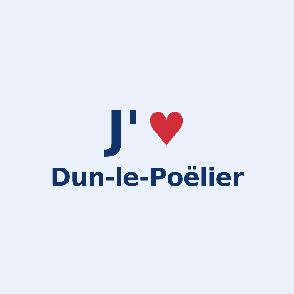 Sticker personnalisé Dun-le-Poëlier — design J'aime Dun-le-Poëlier