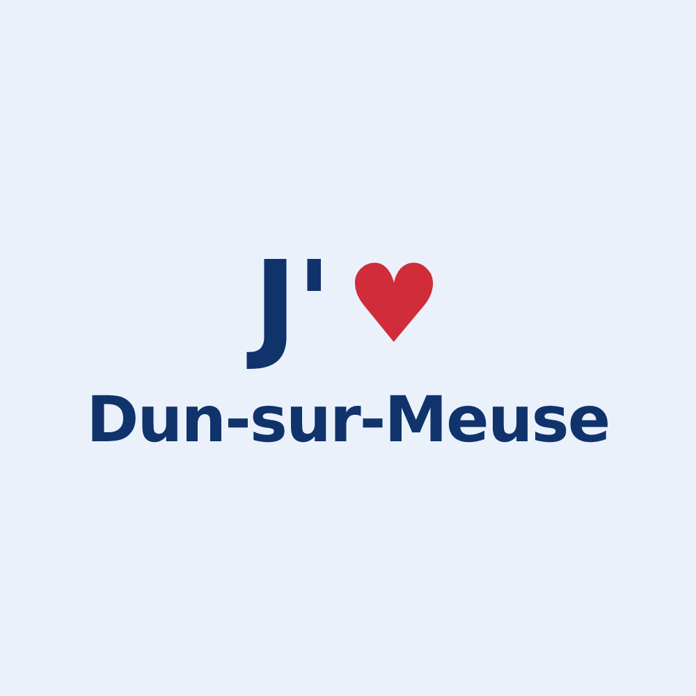 Sticker personnalisé Dun-sur-Meuse — design J'aime Dun-sur-Meuse