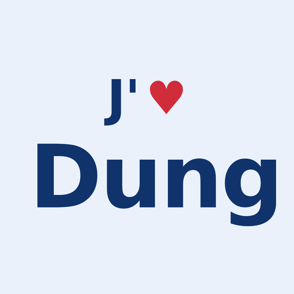 Sticker personnalisé Dung — design J'aime Dung