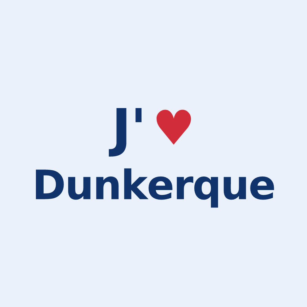 Sticker personnalisé Dunkerque — design J'aime Dunkerque