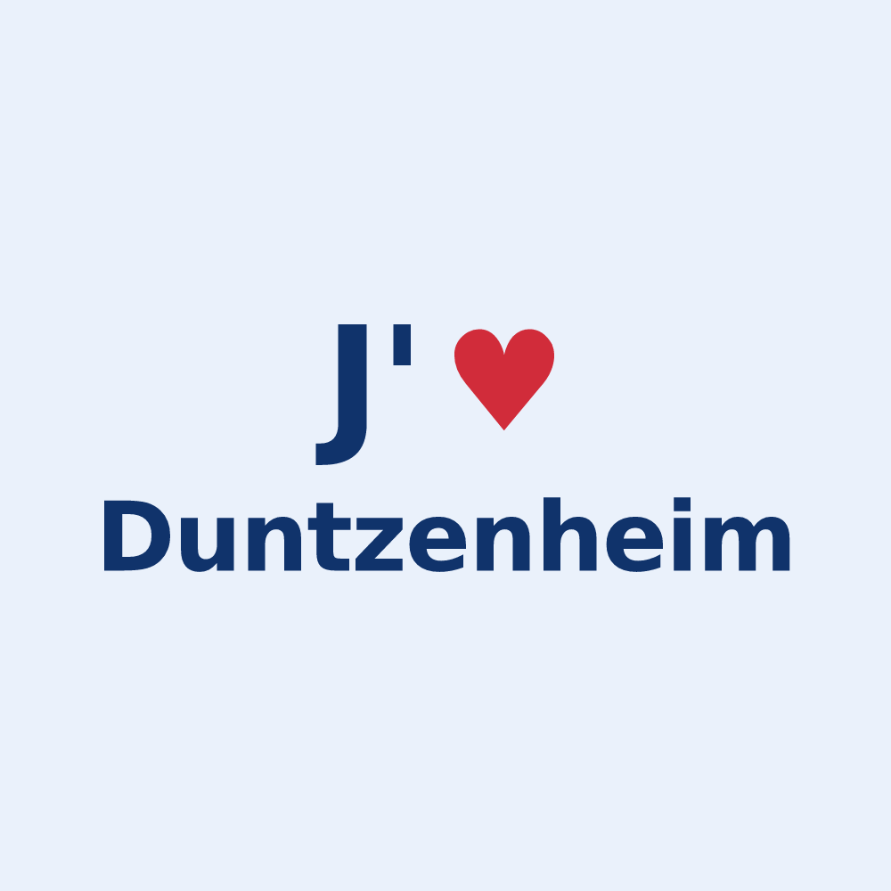 Sticker personnalisé Duntzenheim — design J'aime Duntzenheim