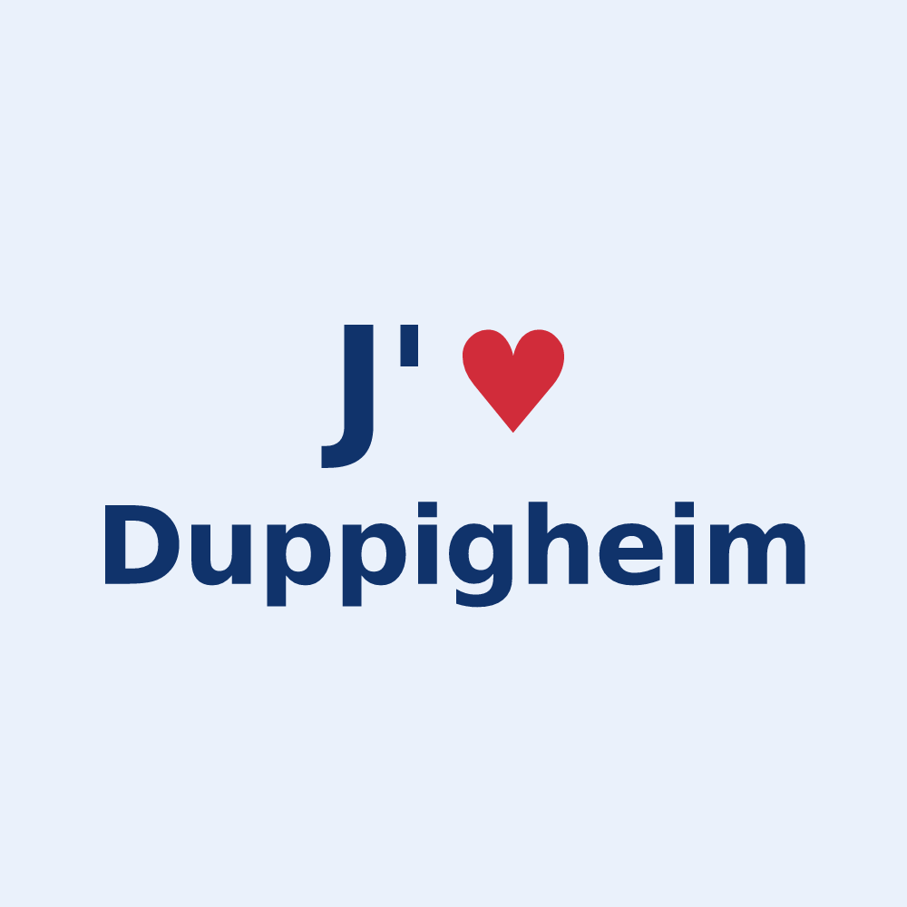 Sticker personnalisé Duppigheim — design J'aime Duppigheim