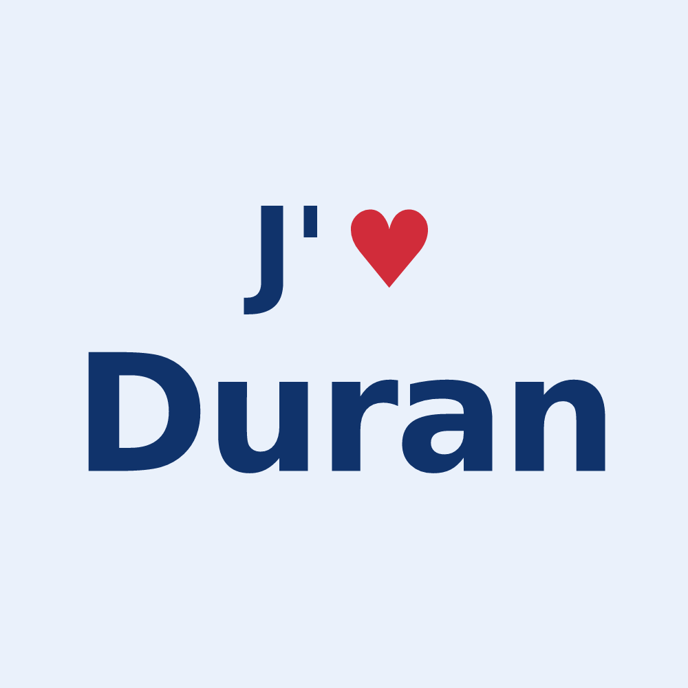 Sticker personnalisé Duran — design J'aime Duran