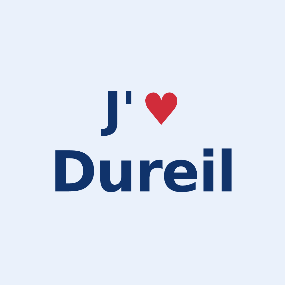 Sticker personnalisé Dureil — design J'aime Dureil