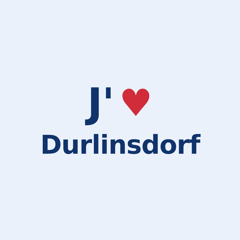 Sticker personnalisé Durlinsdorf — design J'aime Durlinsdorf