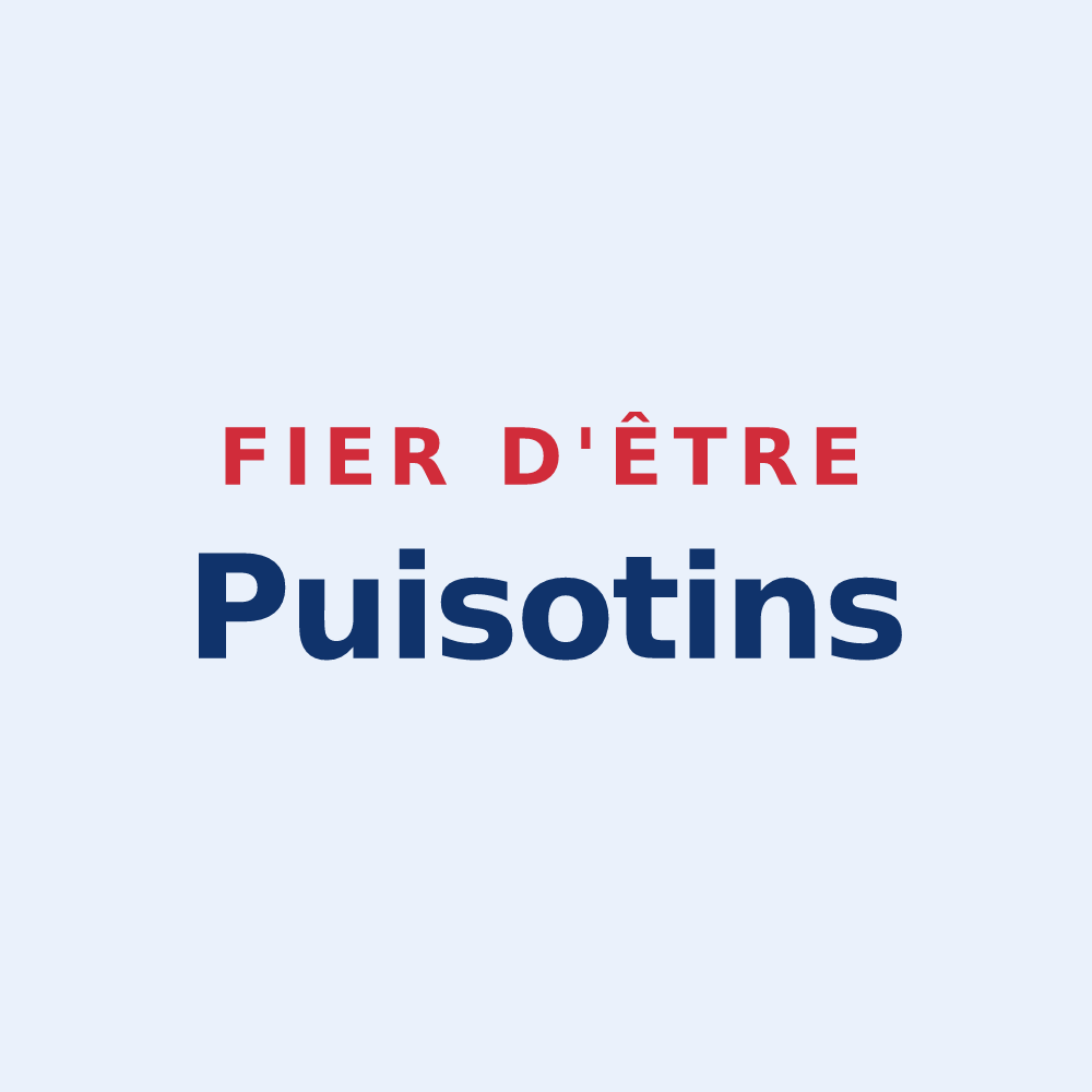Sticker « Fier d'être Puisotins » — design pour Eaux-Puiseaux