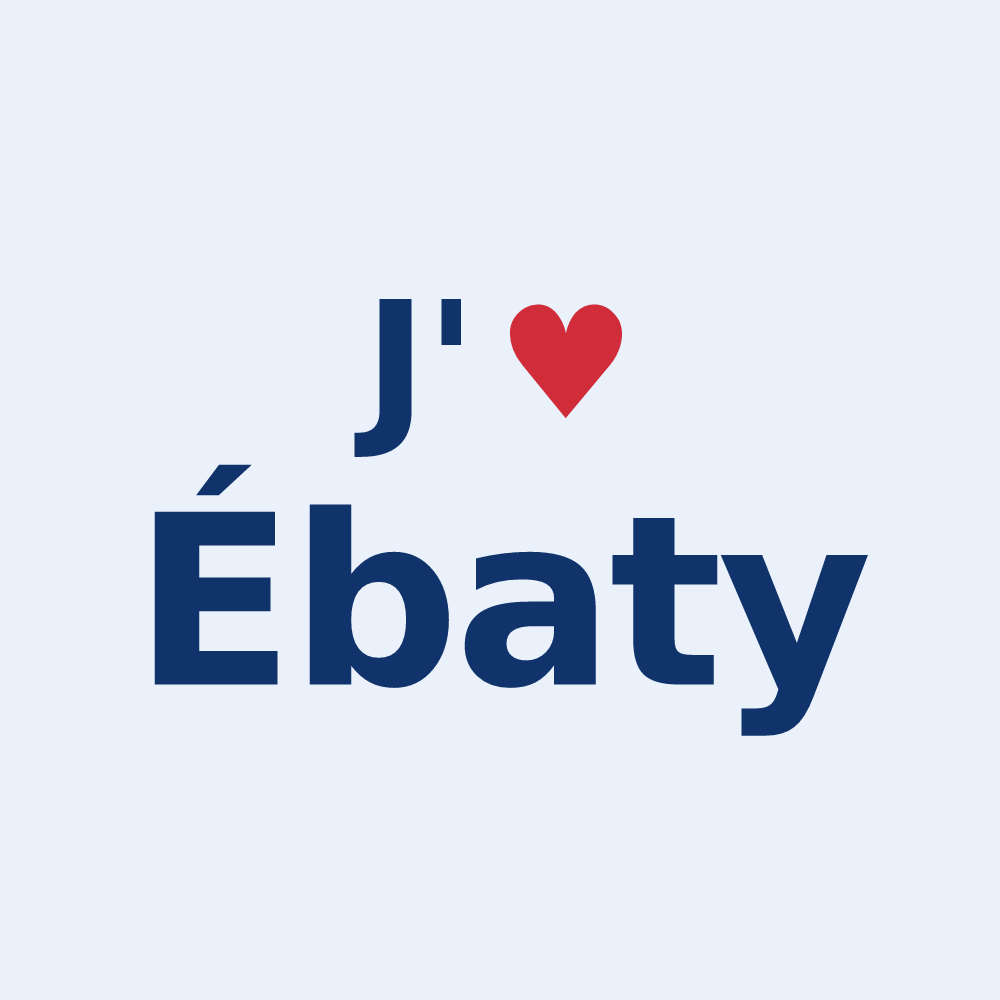 Sticker personnalisé Ébaty — design J'aime Ébaty