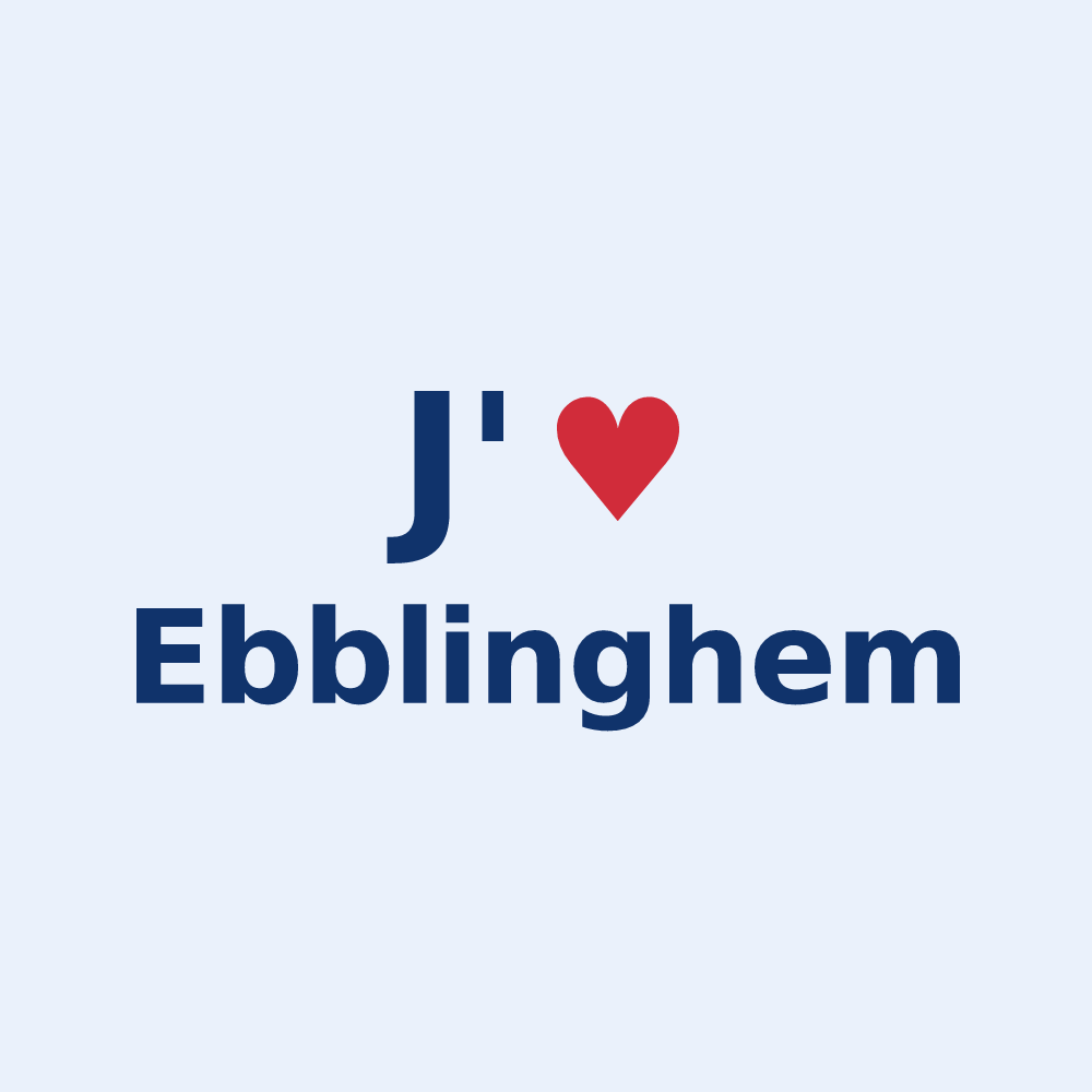 Sticker personnalisé Ebblinghem — design J'aime Ebblinghem