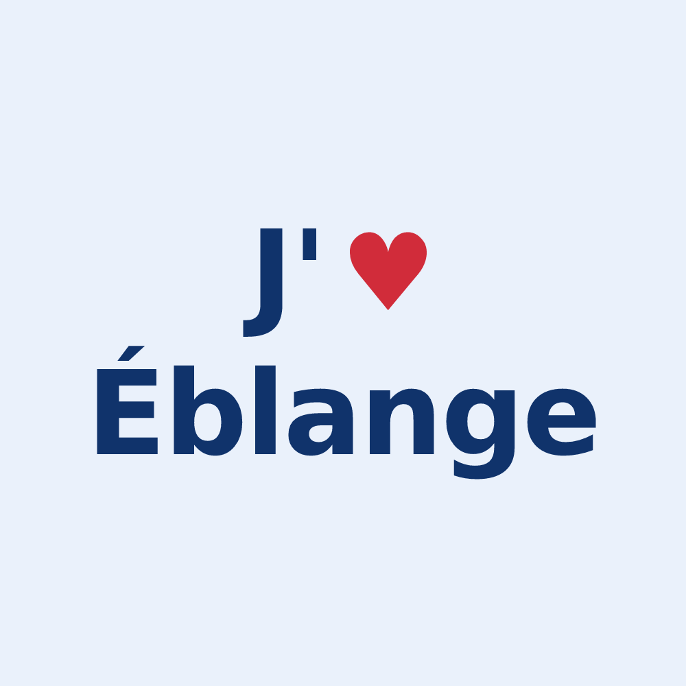 Sticker personnalisé Éblange — design J'aime Éblange