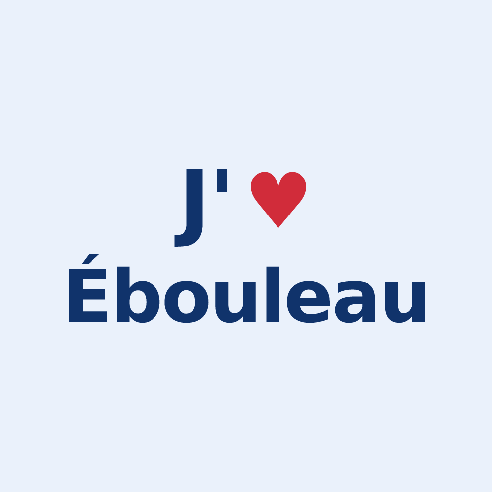 Sticker personnalisé Ébouleau — design J'aime Ébouleau