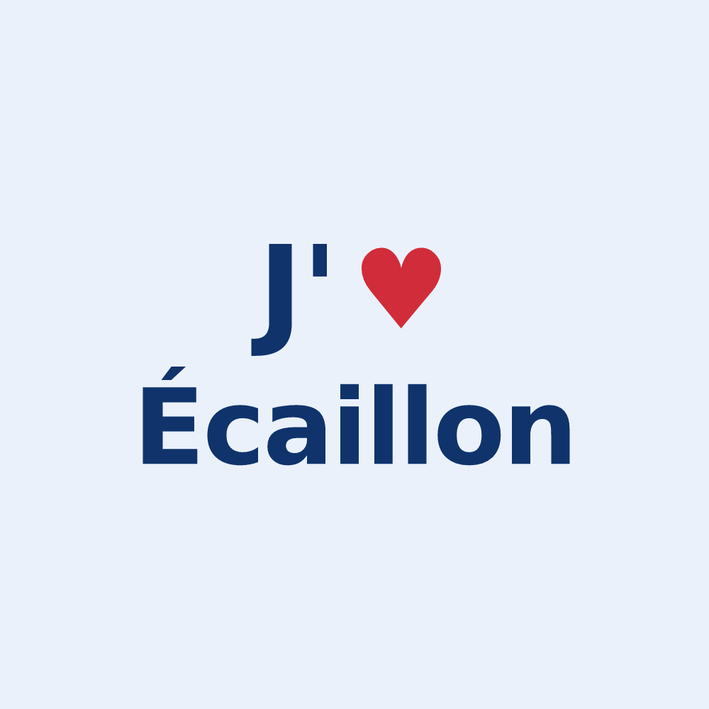Sticker personnalisé Écaillon — design J'aime Écaillon
