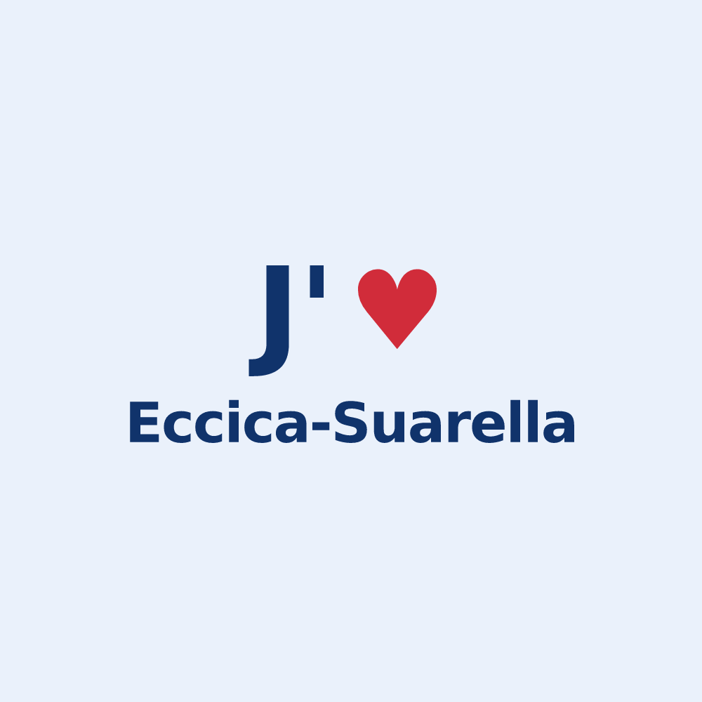 Sticker personnalisé Eccica-Suarella — design J'aime Eccica-Suarella