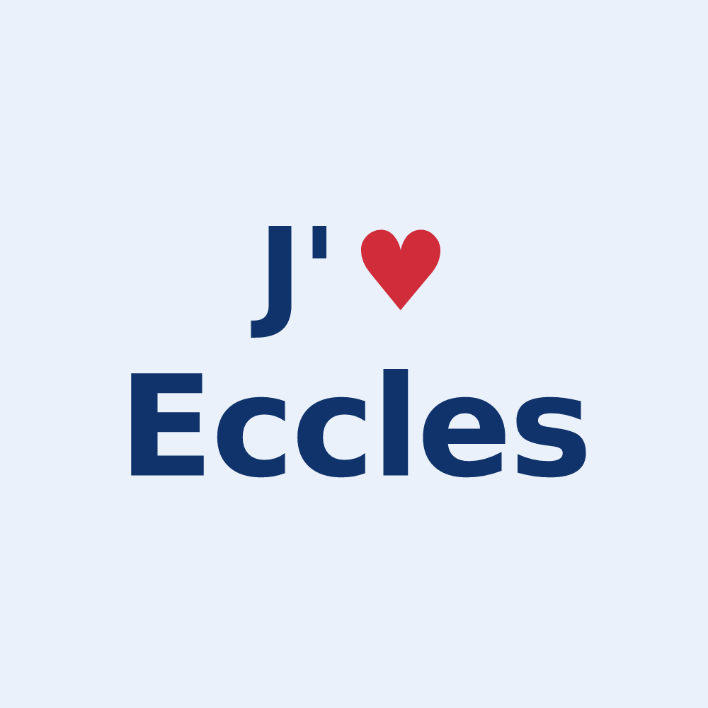 Sticker personnalisé Eccles — design J'aime Eccles