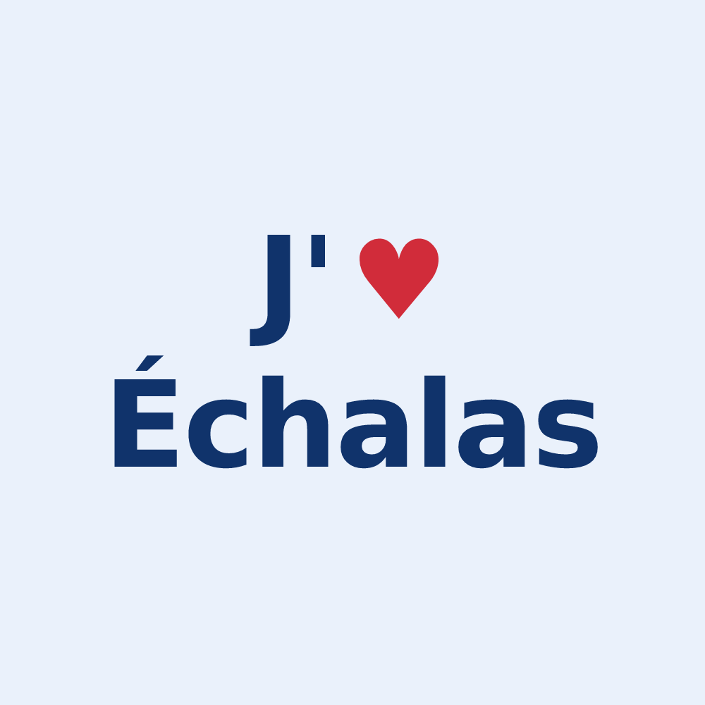 Sticker personnalisé Échalas — design J'aime Échalas