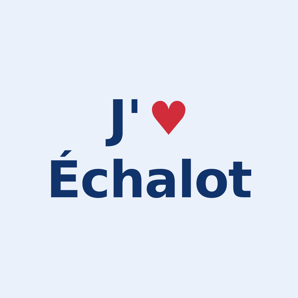 Sticker personnalisé Échalot — design J'aime Échalot