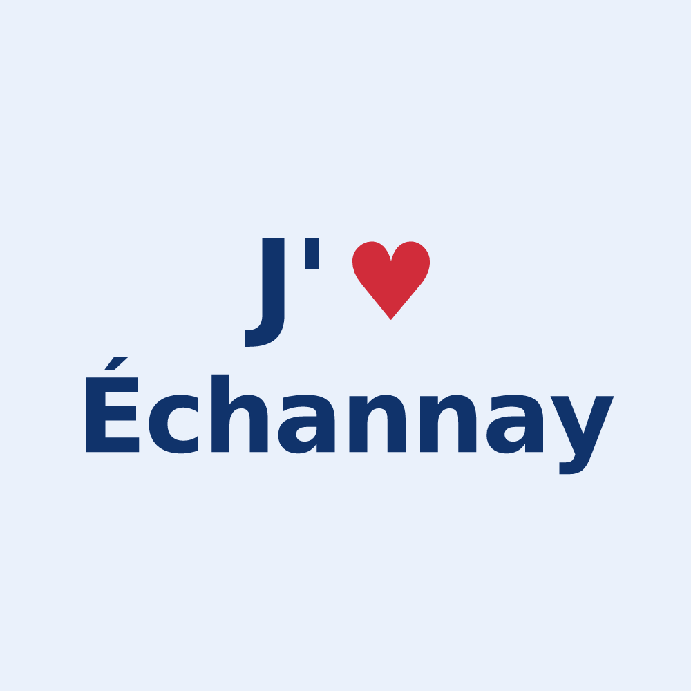 Sticker personnalisé Échannay — design J'aime Échannay