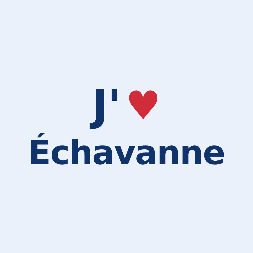 Sticker personnalisé Échavanne — design J'aime Échavanne