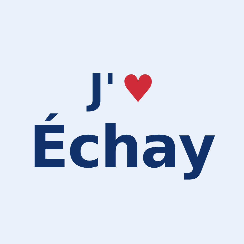 Sticker personnalisé Échay — design J'aime Échay