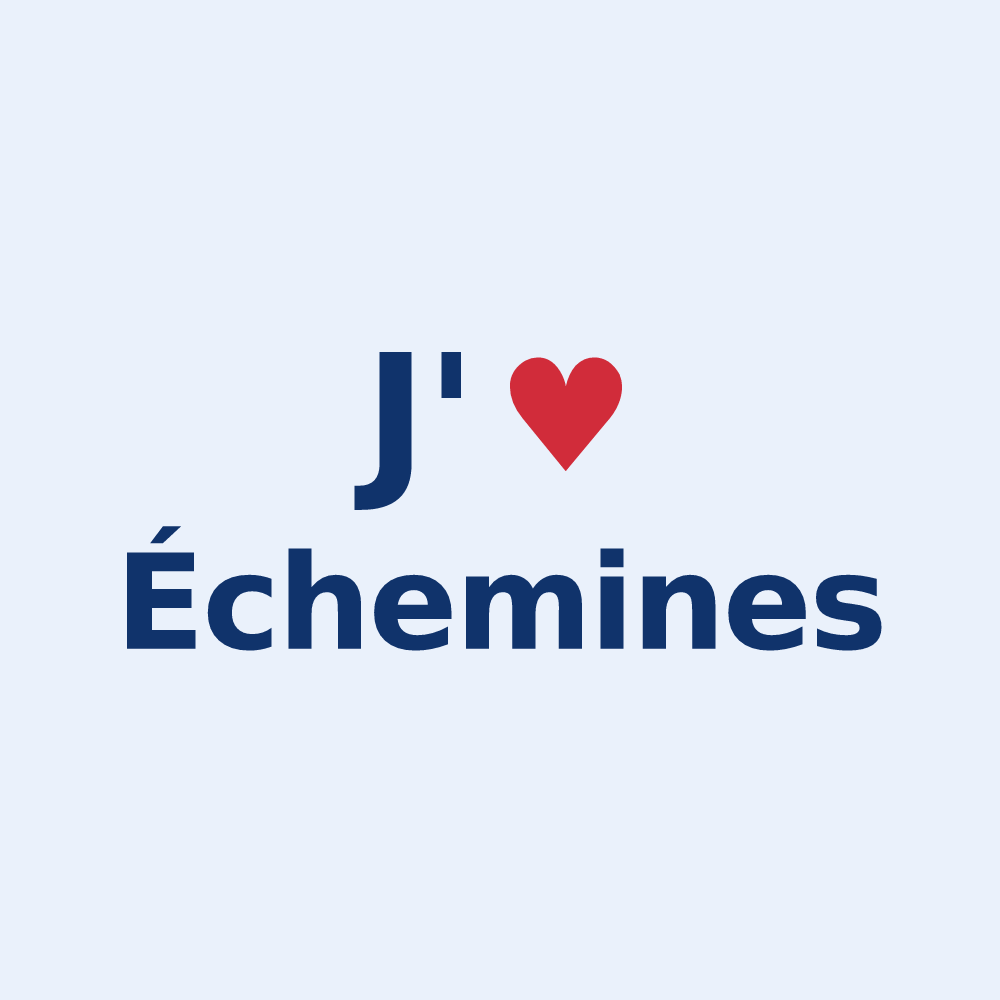 Sticker personnalisé Échemines — design J'aime Échemines