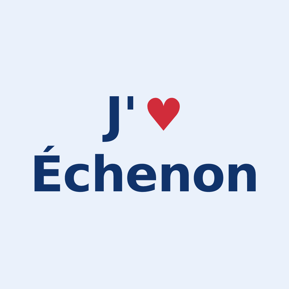 Sticker personnalisé Échenon — design « J'aime Échenon » imprimé sur le sticker