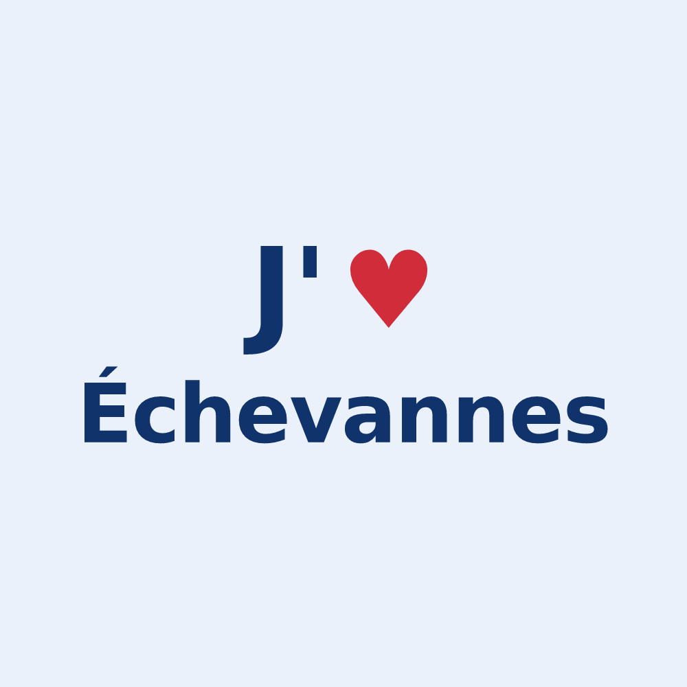 Sticker personnalisé Échevannes — design J'aime Échevannes