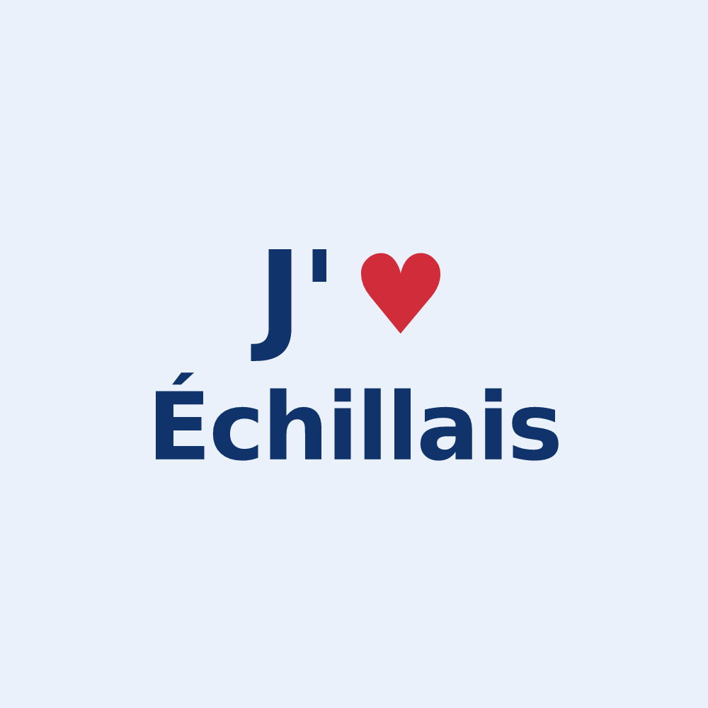 Sticker personnalisé Échillais — design J'aime Échillais