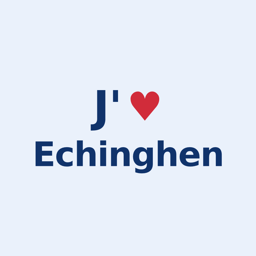 Sticker personnalisé Echinghen — design J'aime Echinghen