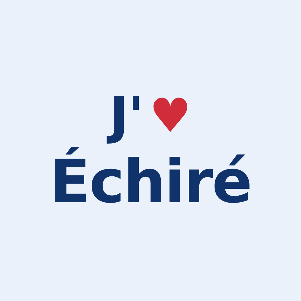 Sticker personnalisé Échiré — design J'aime Échiré