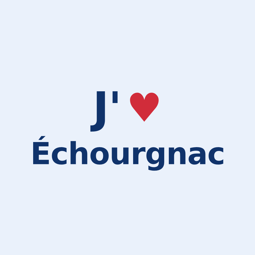 Sticker personnalisé Échourgnac — design J'aime Échourgnac