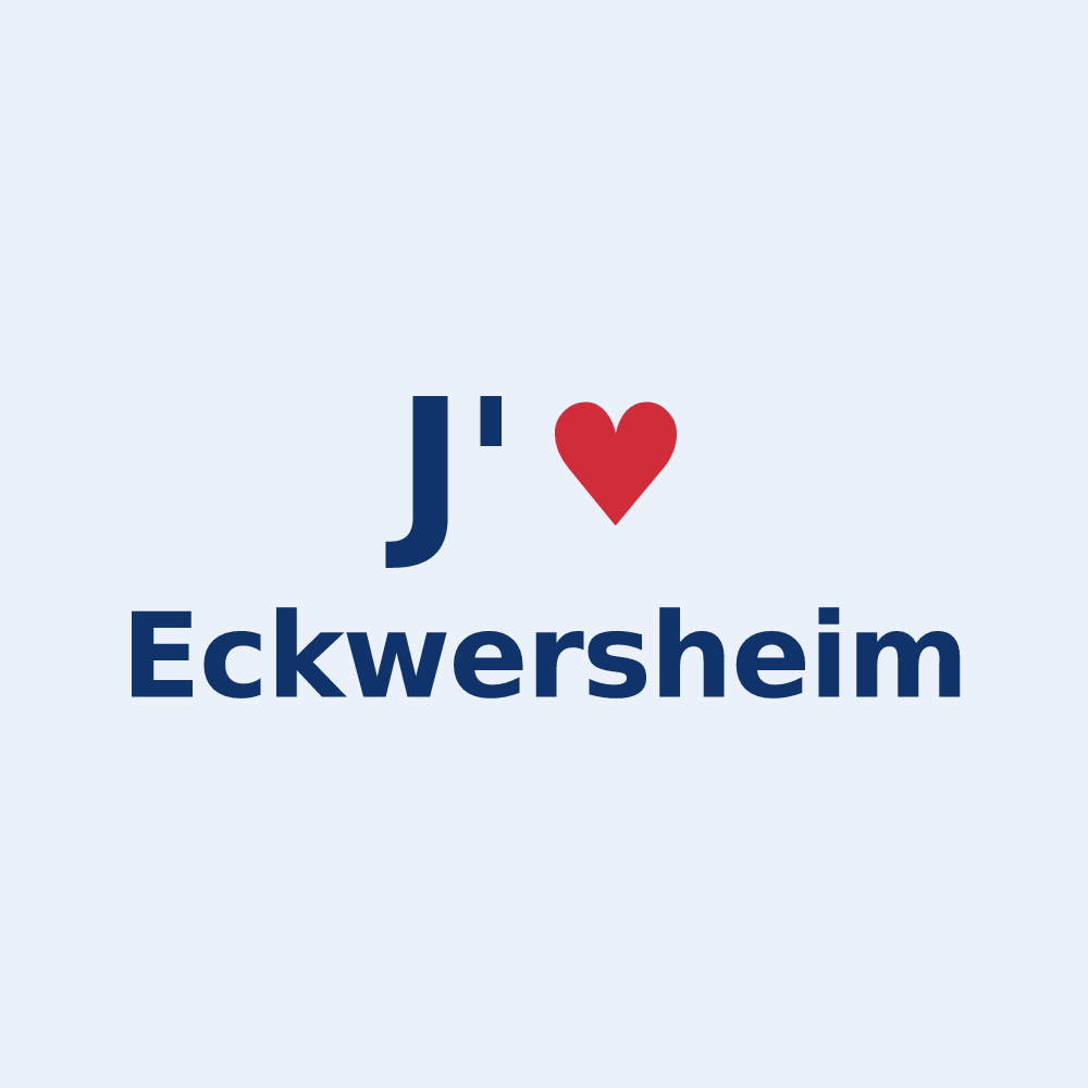 Sticker personnalisé Eckwersheim — design J'aime Eckwersheim