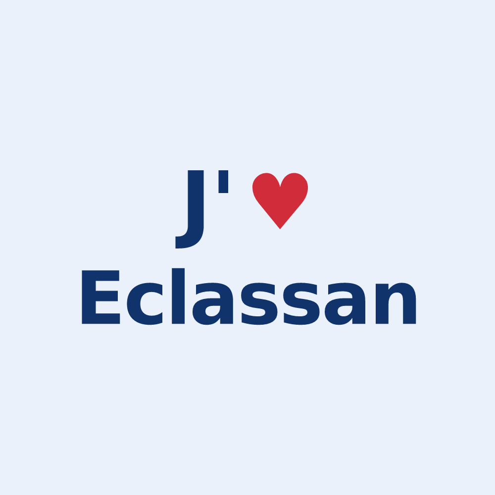 Sticker personnalisé Eclassan — design J'aime Eclassan