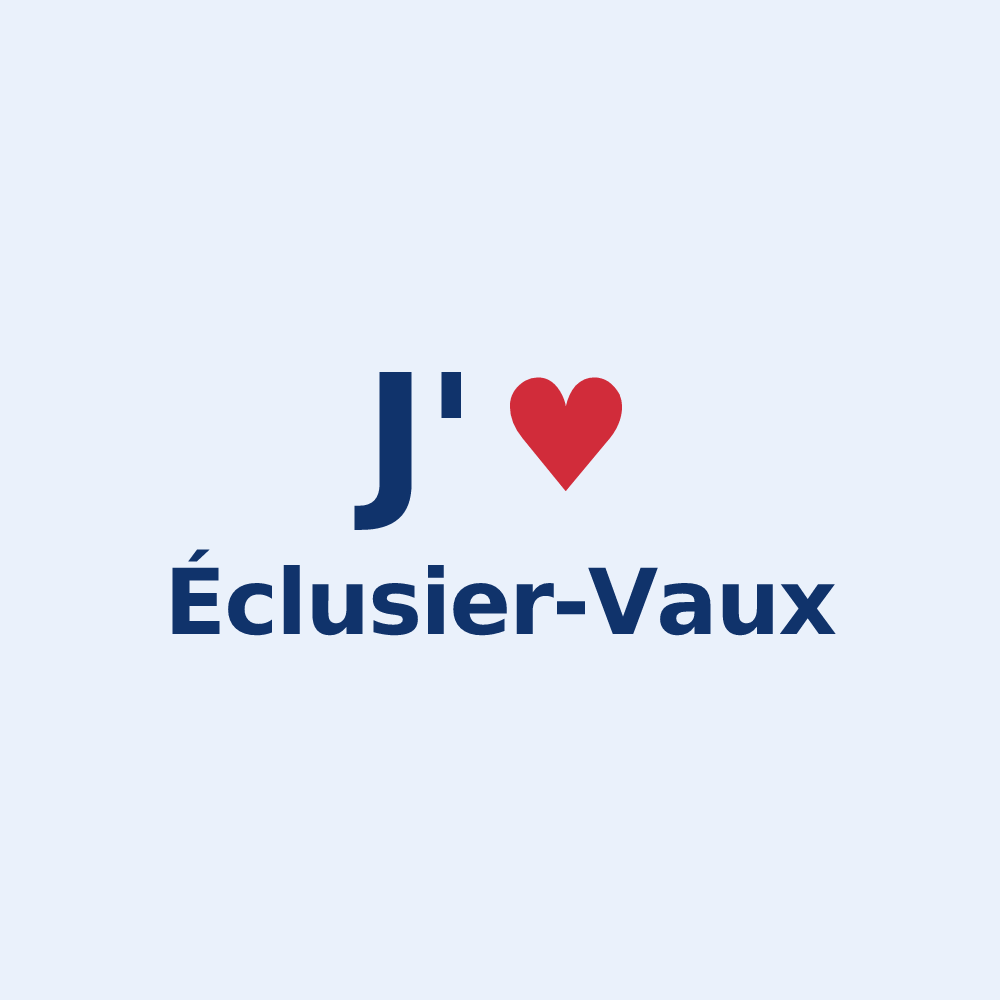 Sticker personnalisé Éclusier-Vaux — design J'aime Éclusier-Vaux