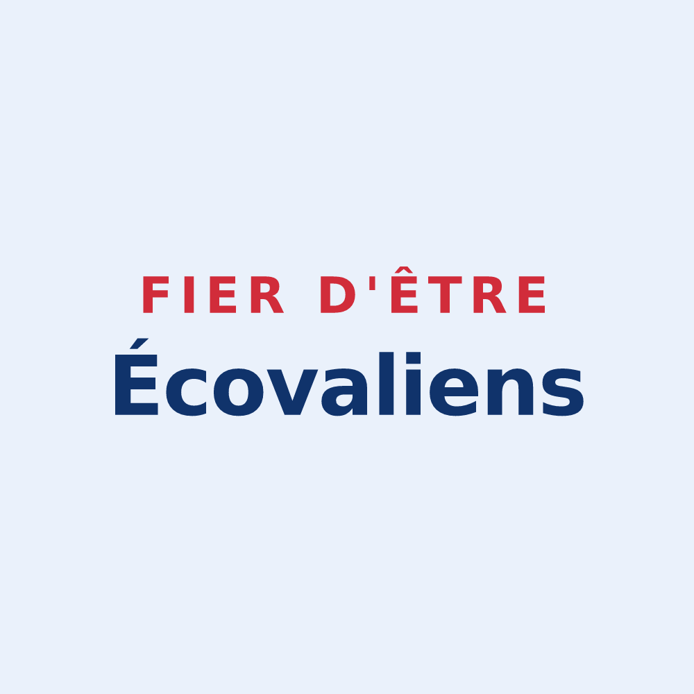 Sticker « Fier d'être Écovaliens » — design pour École-Valentin
