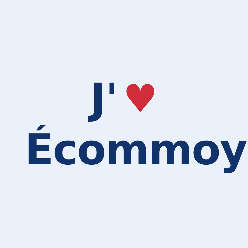 Sticker personnalisé Écommoy — design J'aime Écommoy