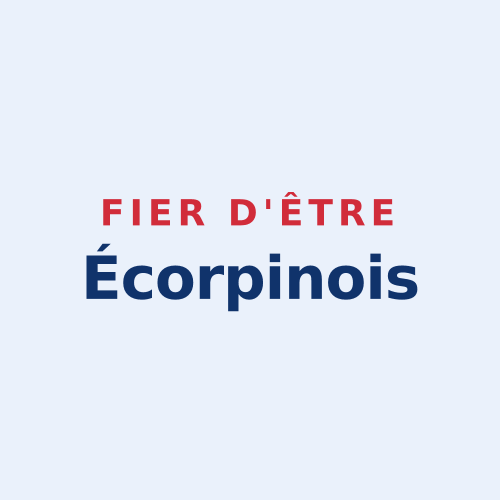 Sticker « Fier d'être Écorpinois » — design pour Écorpain