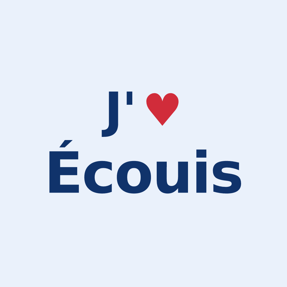Sticker personnalisé Écouis — design J'aime Écouis