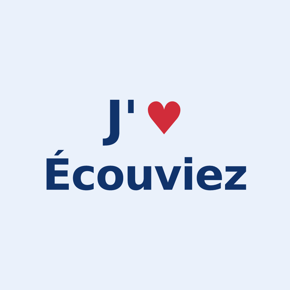 Sticker personnalisé Écouviez — design J'aime Écouviez