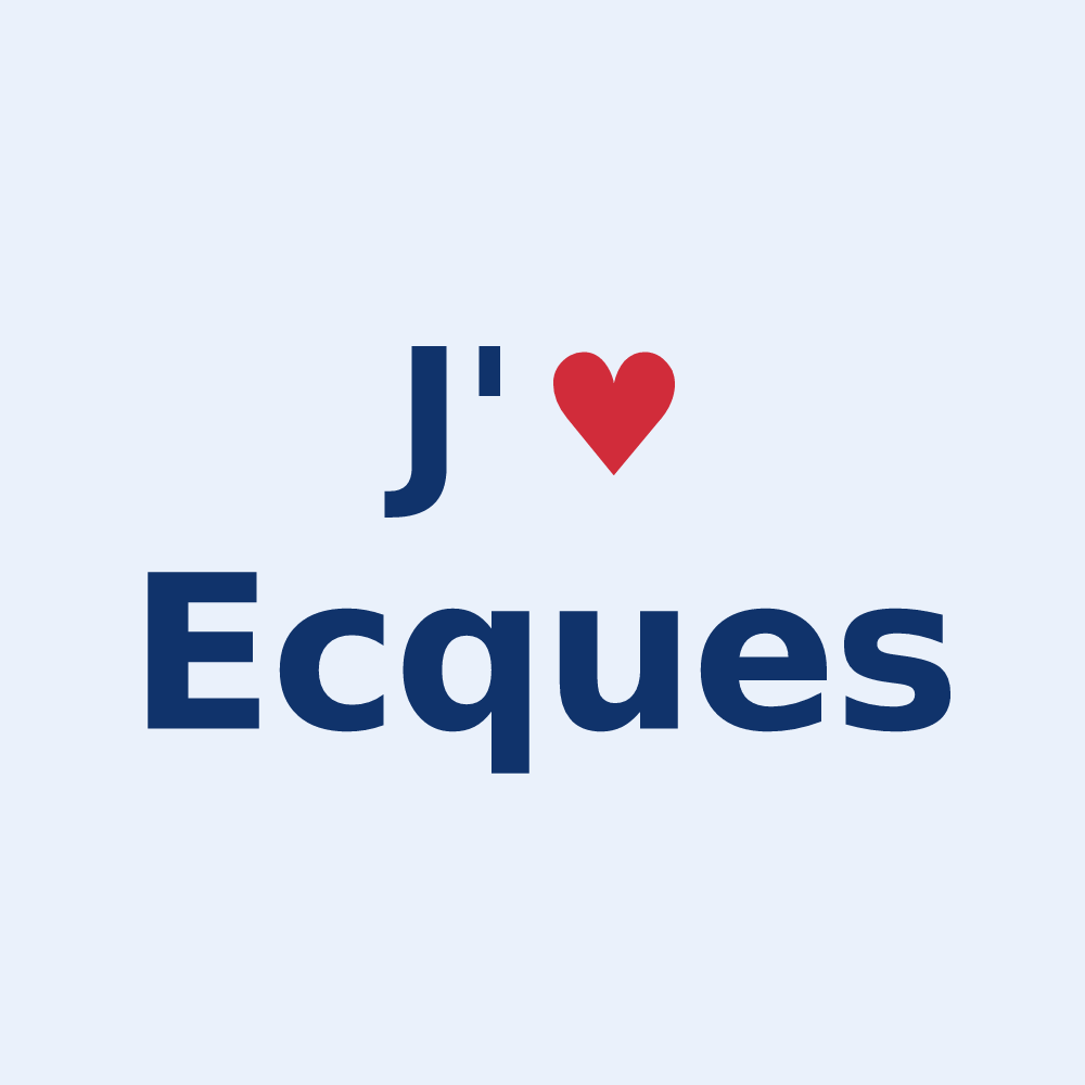 Sticker personnalisé Ecques — design J'aime Ecques