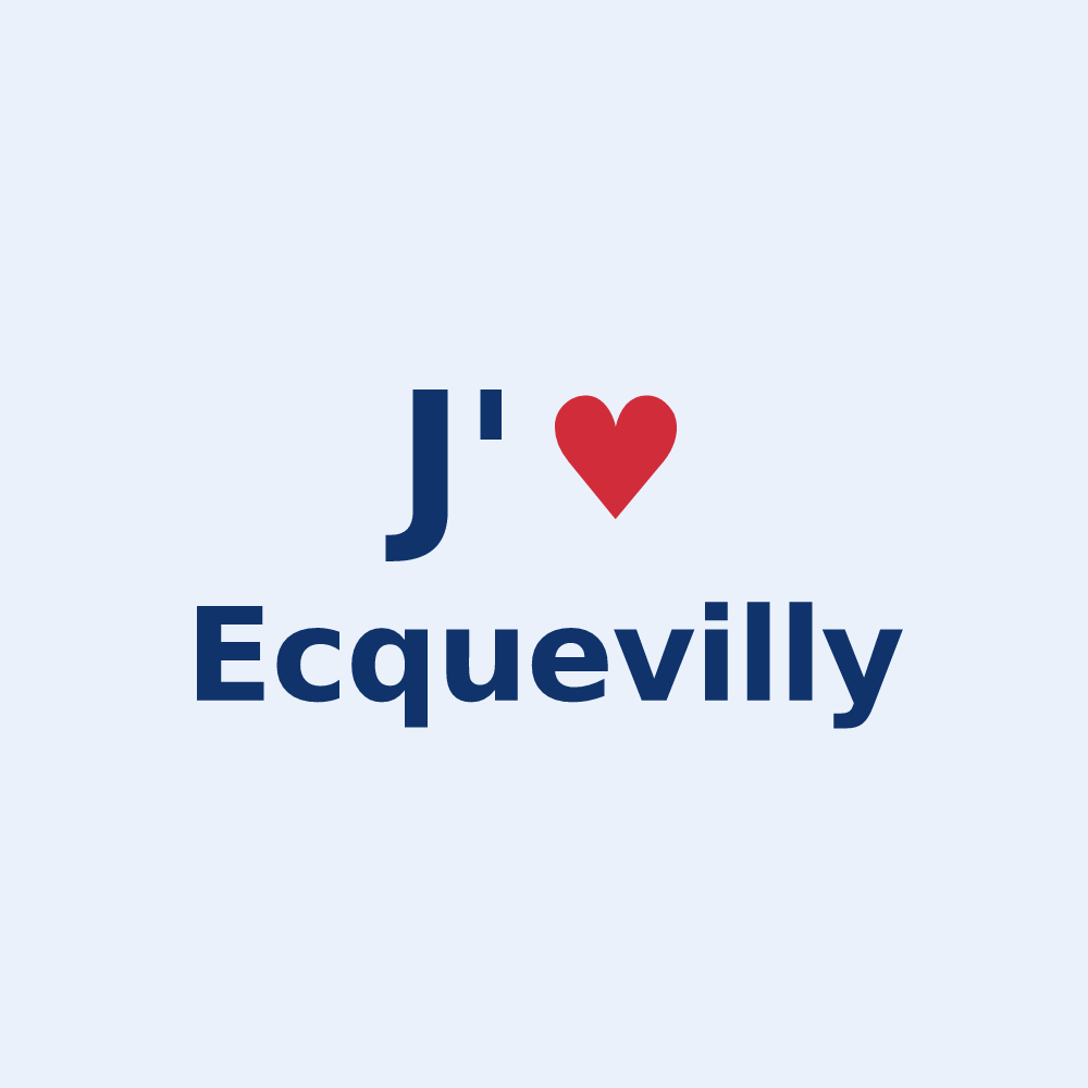Sticker personnalisé Ecquevilly — design J'aime Ecquevilly