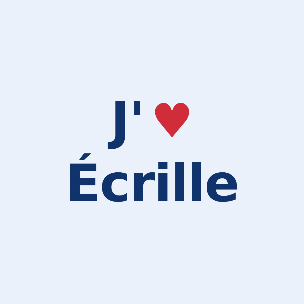 Sticker personnalisé Écrille — design J'aime Écrille