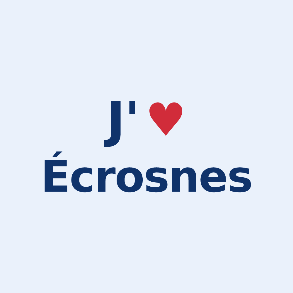 Sticker personnalisé Écrosnes — design J'aime Écrosnes