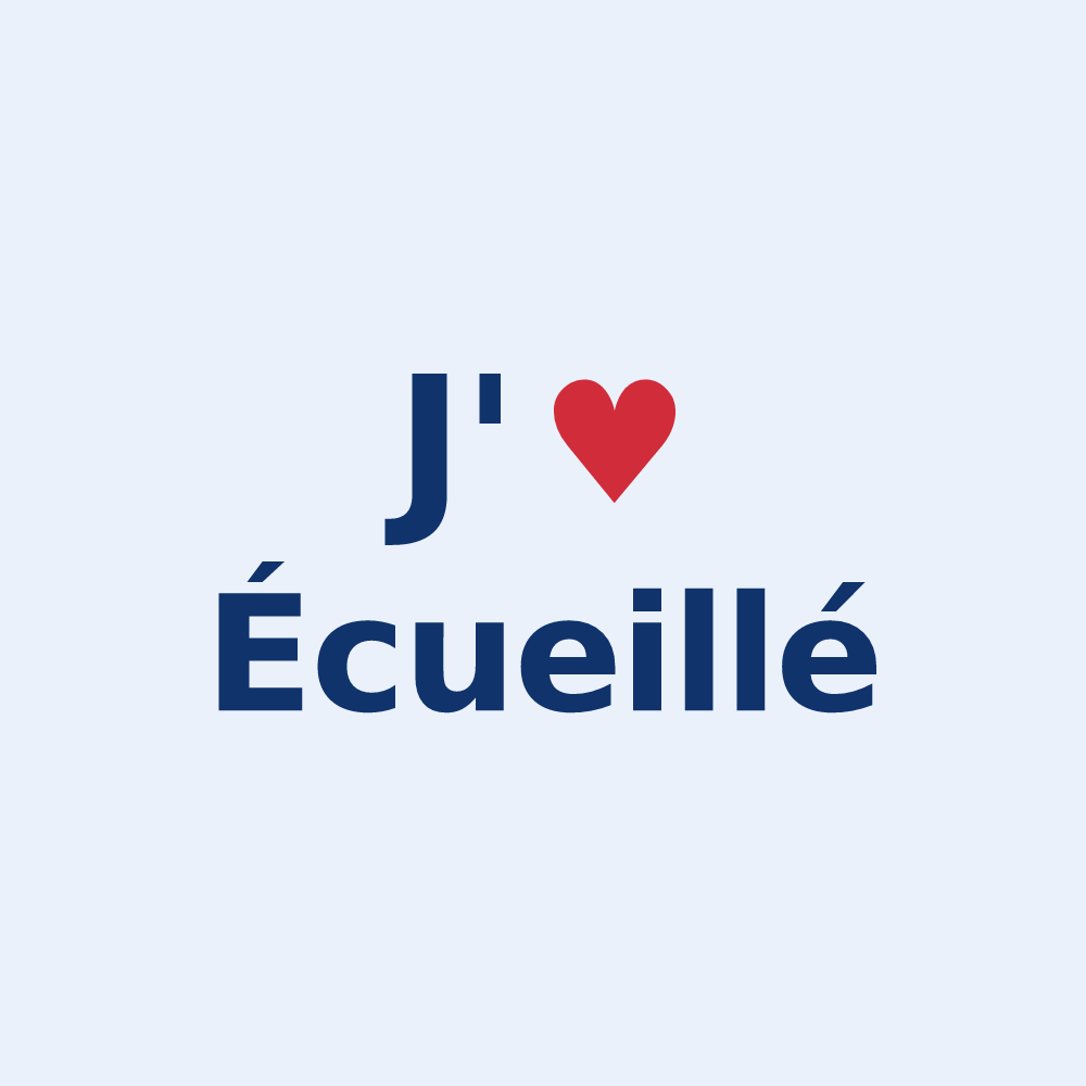 Sticker personnalisé Écueillé — design J'aime Écueillé