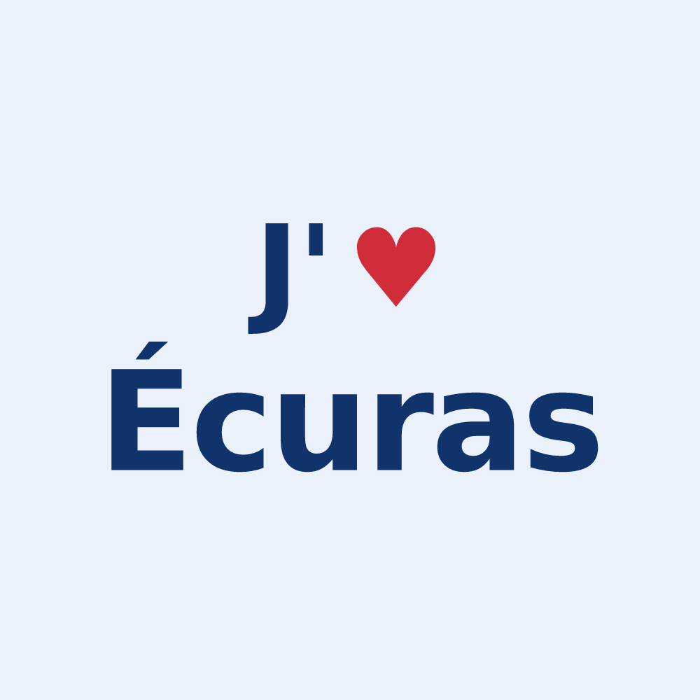 Sticker personnalisé Écuras — design J'aime Écuras
