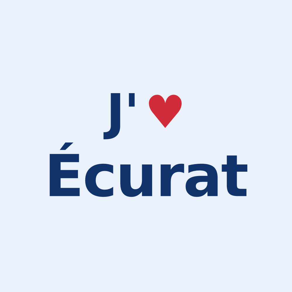 Sticker personnalisé Écurat — design J'aime Écurat