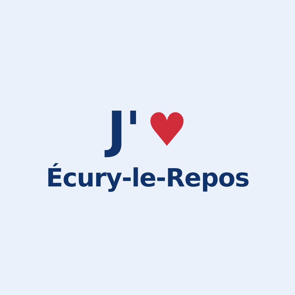 Sticker personnalisé Écury-le-Repos — design J'aime Écury-le-Repos