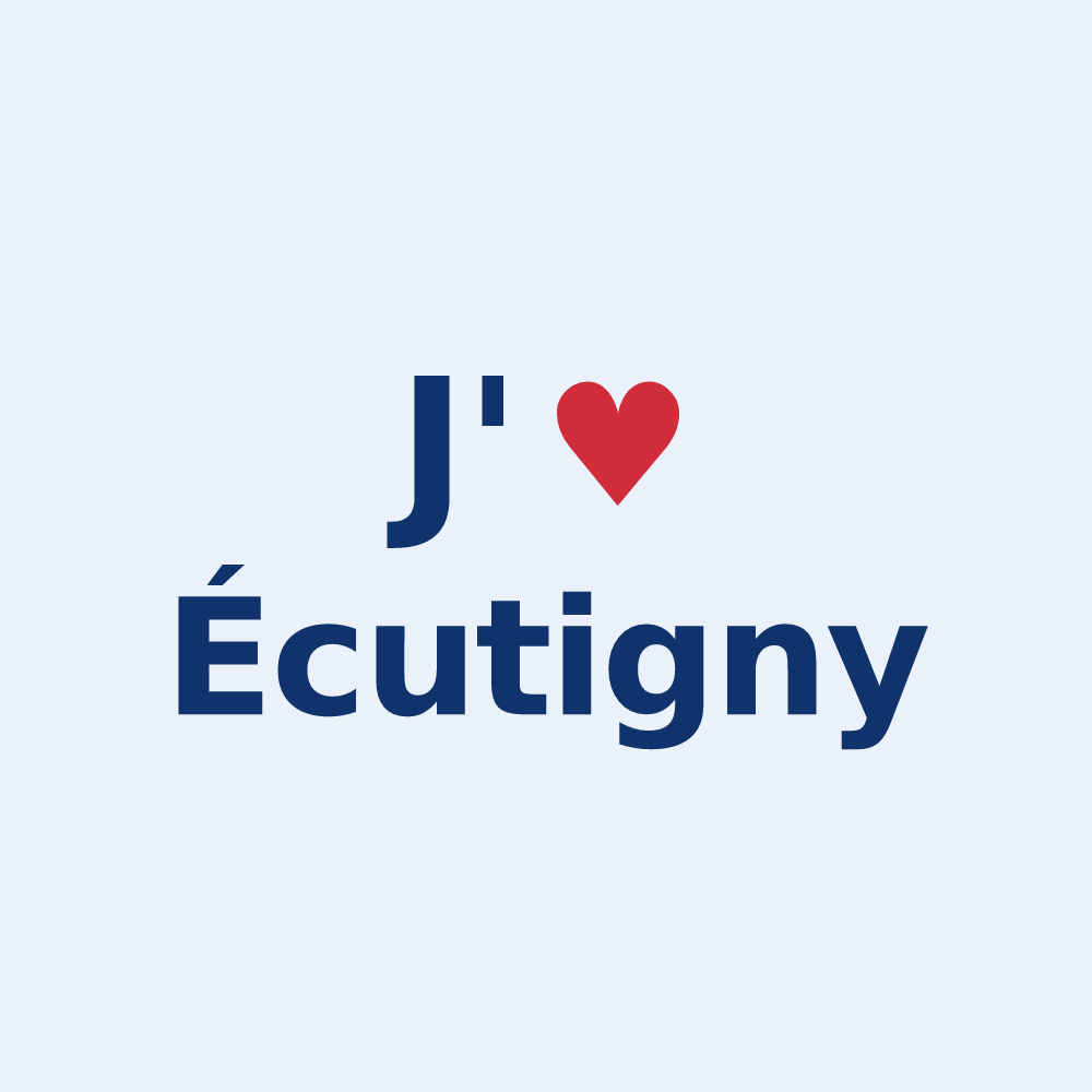 Sticker personnalisé Écutigny — design J'aime Écutigny