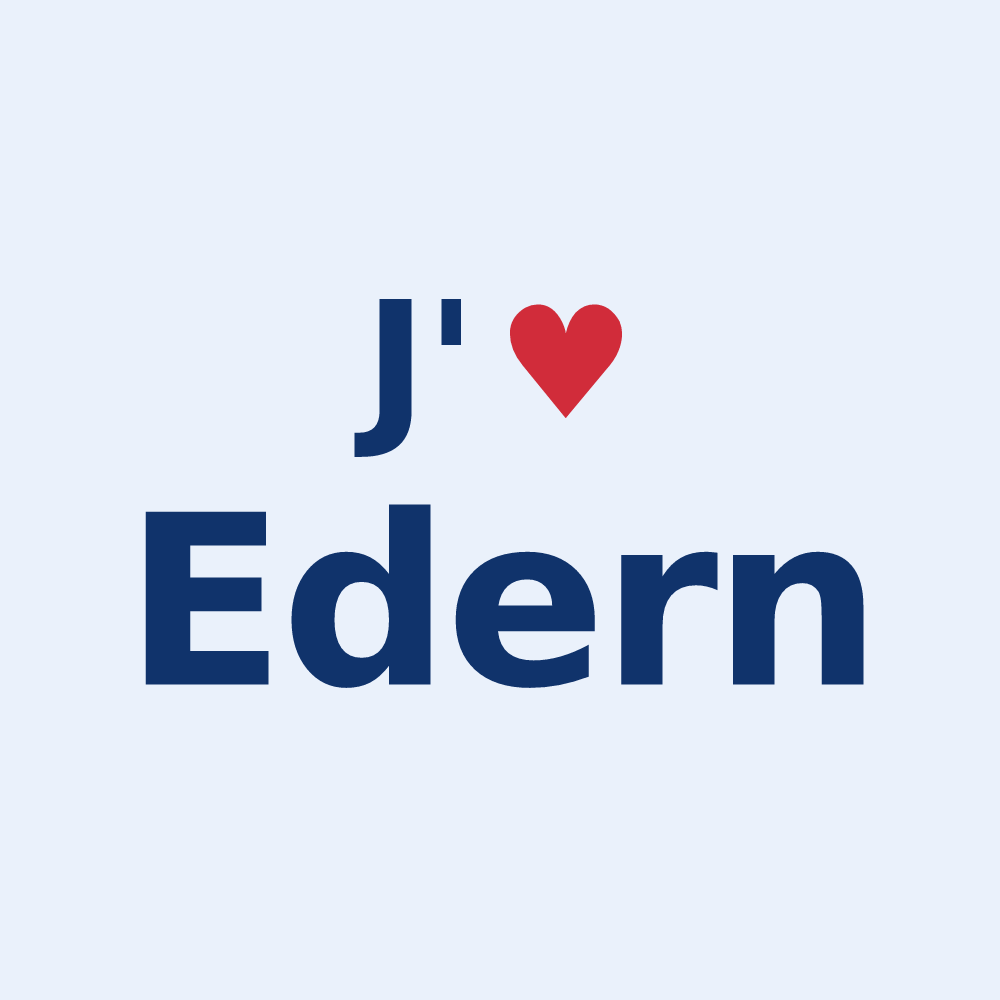 Sticker personnalisé Edern — design J'aime Edern