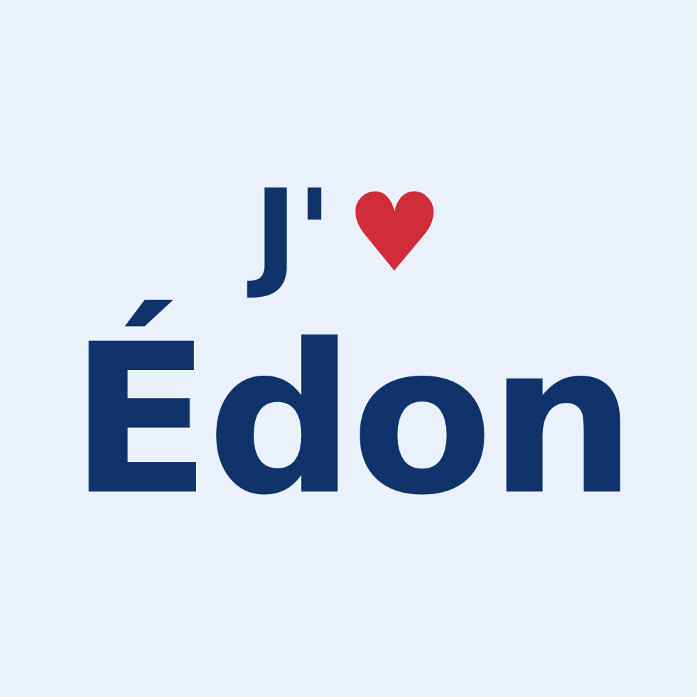 Sticker personnalisé Édon — design J'aime Édon