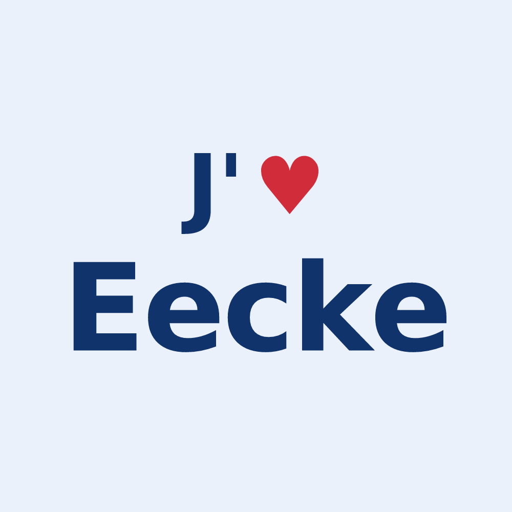 Sticker personnalisé Eecke — design J'aime Eecke